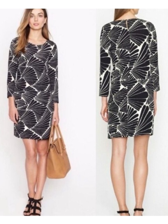 J. Crew Dresses & Skirts - J. CREW Jules Fanfare Geometric Print 2 Front Pockets Shift Mini Dress - Sz 2